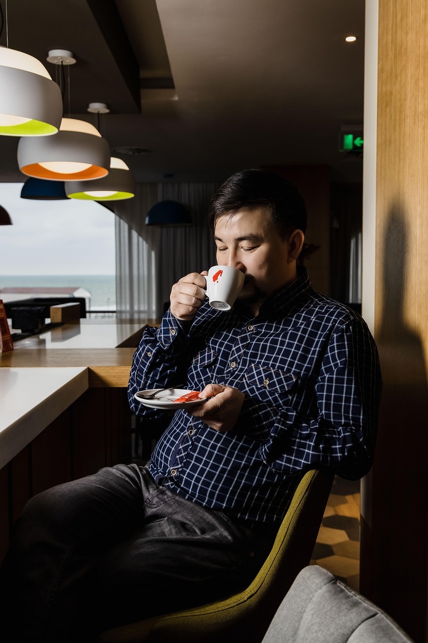 our-journey-01 man, coffee cup, tea cup, coffee, drinking, cafe, cup, tea, dining